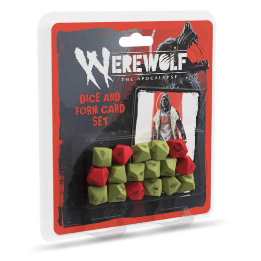 Werewolf: The Apocalypse - Game Dice and Form Card Set i gruppen SÄLLSKAPSSPEL / Rollspel hos Spelexperten (RGD02592)