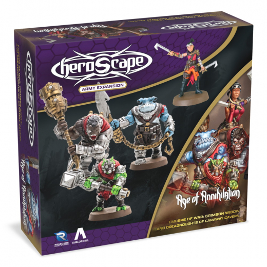 Heroscape: Embers of War - Crimson Widow & Dreadnoughts of Caraway Cavern Expansion i gruppen SÄLLSKAPSSPEL / Strategispel hos Spelexperten (RGD02844)