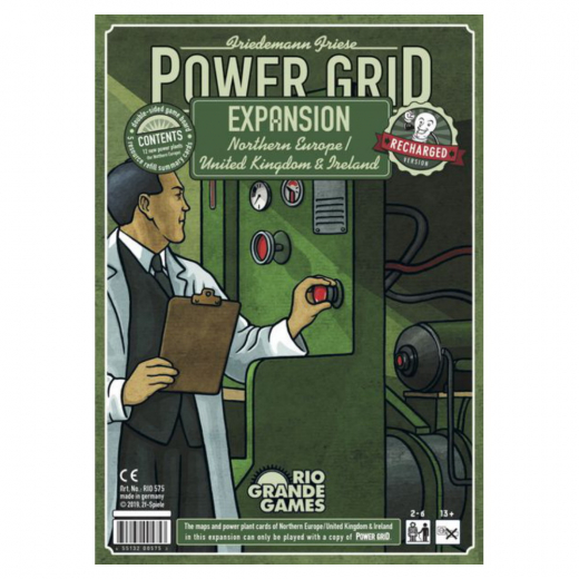 Power Grid Recharged: Northern Europe/United Kingdom & Ireland (Exp.) i gruppen SÄLLSKAPSSPEL / Expansioner hos Spelexperten (RIO485)