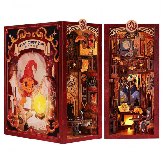 Book Nook: Flame Common Room i gruppen PUSSEL / Book Nook hos Spelexperten (RK01)