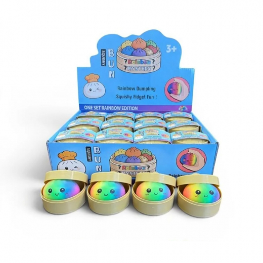 Dumpling Squishy Rainbow 5,5 cm i gruppen LEKSAKER / Fidgets hos Spelexperten (SD004)