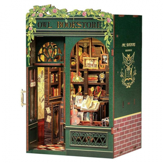 Book Nook Kit - Owl Bookstore i gruppen PUSSEL / Modellbyggen hos Spelexperten (SD02)