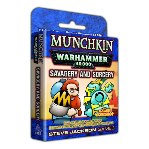 Munchkin Warhammer 40,000: Savagery and Sorcery (Exp.) i gruppen SÄLLSKAPSSPEL / Expansioner hos Spelexperten (SJG4483)