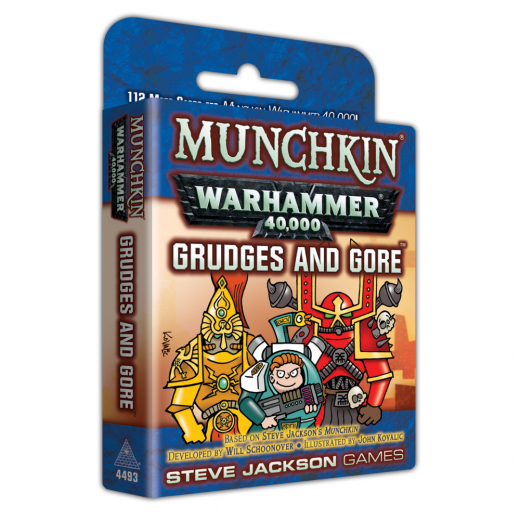 Munchkin Warhammer 40,000: Grudges and Gore (Exp.) i gruppen SÄLLSKAPSSPEL / Spelserier / Munchkin hos Spelexperten (SJG4493)
