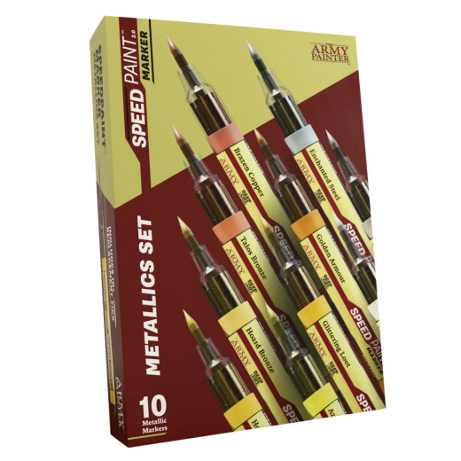 Army Painter: Speedpaint Marker - Metallics Set i gruppen SÄLLSKAPSSPEL / Tillbehör / Övriga hos Spelexperten (SM8002)