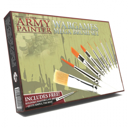 Army Painter: Wargamer Mega Brush Set i gruppen SÄLLSKAPSSPEL hos Spelexperten (ST5113)