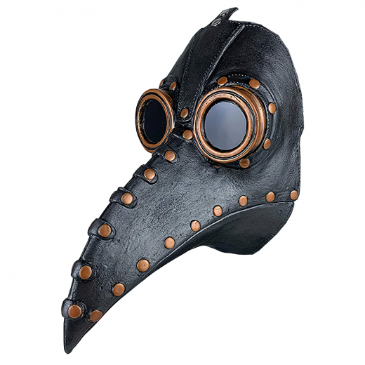 Latex Mask Steampunk Black Plague i gruppen LEKSAKER / Maskerad / Masker hos Spelexperten (STE-BLACK)