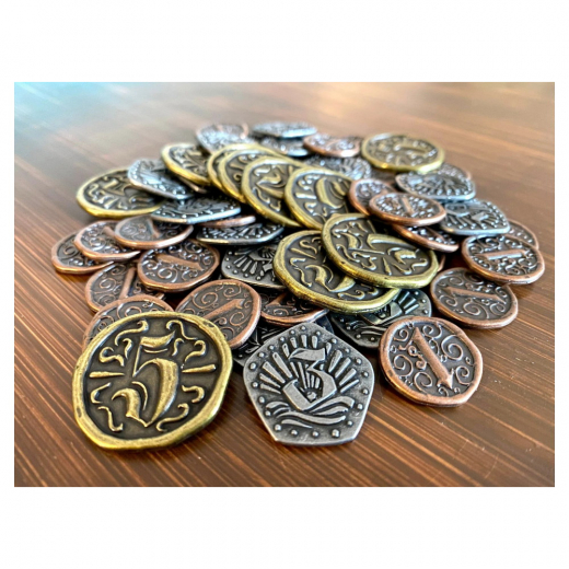 Libertalia: 54 Metal Doubloon Coins (Exp.) i gruppen SÄLLSKAPSSPEL / Tillbehör hos Spelexperten (STM551)