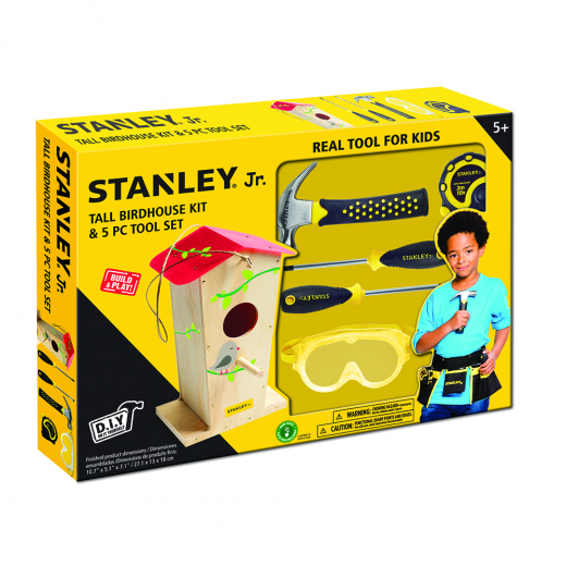 Stanley Jr DIY - Verktygsset och fågelholk i gruppen LEKSAKER / Skapa & måla hos Spelexperten (STOK008-T05-SY)