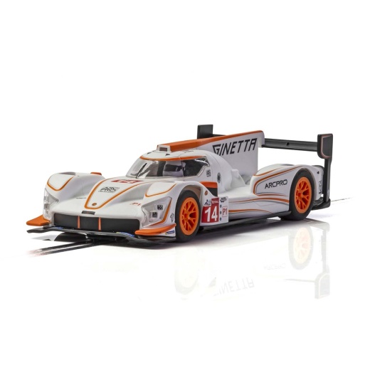 Scalextric 1:32 - Ginetta G60-LT-P1 No 14 - White/Orange i gruppen  hos Spelexperten (SX-C4061)