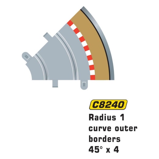 Scalextric 1:32 - Rad 1 outer borders & barrier i gruppen LEKSAKER / Scalextric bilbana / Tillbehör hos Spelexperten (SX-C8240)