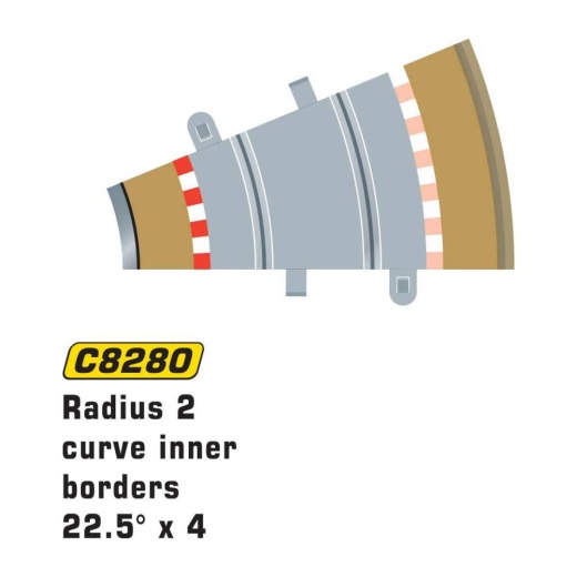 Scalextric 1:32 - Rad 2 Inner borders & barrier i gruppen LEKSAKER / Scalextric bilbana / Tillbehör hos Spelexperten (SX-C8280)