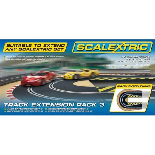 Scalextric Track Extension Pack 3 i gruppen LEKSAKER / Scalextric bilbana / Utbyggnadsset hos Spelexperten (SX-C8512)