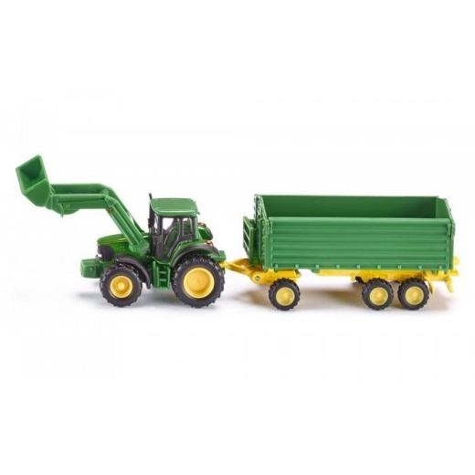 Siku 1:87 - 1843 John Deere med Vagn i gruppen LEKSAKER / Leksaksfordon / Siku / Siku 1:87 hos Spelexperten (Siku111843)