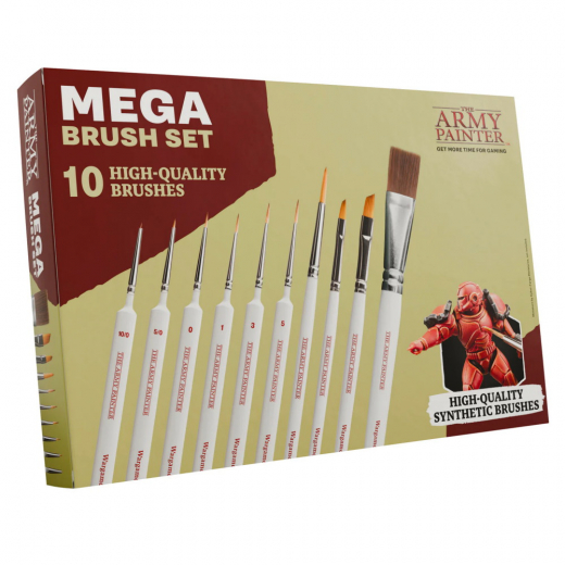Army Painter: Wargamer Mega Brush Set i gruppen SÄLLSKAPSSPEL / Tillbehör / Övriga hos Spelexperten (TL5070)