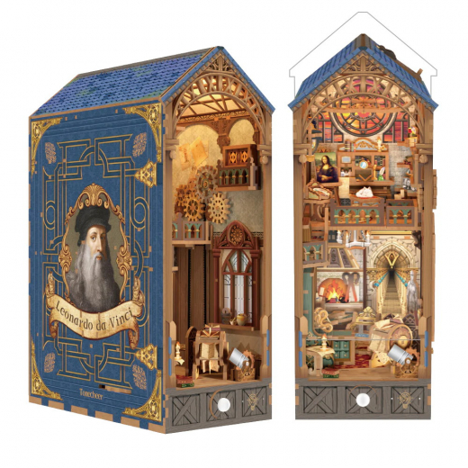 Tonecheer Book Nook - Leonardo da Vinci i gruppen PUSSEL / Book Nook hos Spelexperten (TQ135)