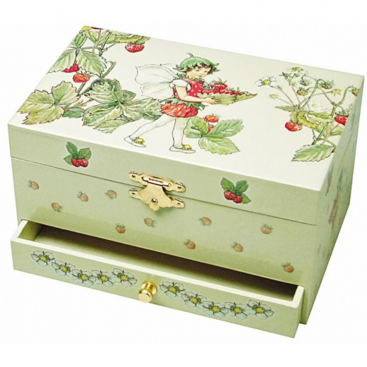 Flower Fairies - Fairy Jordgubbe Smyckeskrin Glow In The Dark i gruppen LEKSAKER / Inredning hos Spelexperten (TS60615)