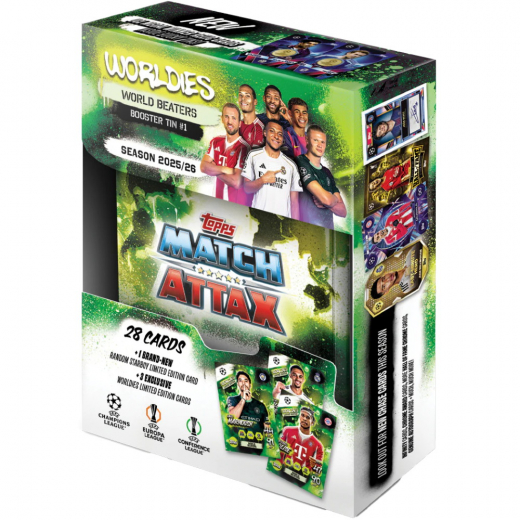 Topps Match Attax Champions League Booster Tin #1 2025/26 i gruppen SÄLLSKAPSSPEL / Samlarkort hos Spelexperten (UCLMA25-04-1)