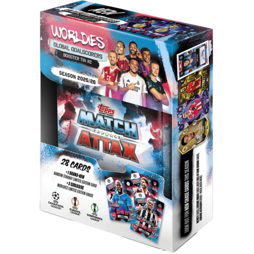 Topps Match Attax Champions League Booster Tin #2 2025/26 i gruppen SÄLLSKAPSSPEL / Samlarkort hos Spelexperten (UCLMA25-04-2)