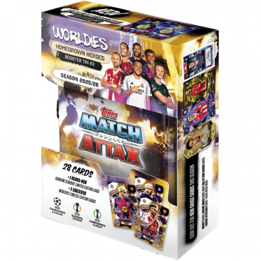 Topps Match Attax Champions League Booster Tin #3 2025/26 i gruppen SÄLLSKAPSSPEL / Samlarkort hos Spelexperten (UCLMA25-04-3)