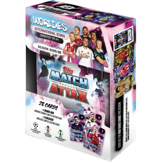 Topps Match Attax Champions League Booster Tin #4 2025/26 i gruppen SÄLLSKAPSSPEL / Samlarkort hos Spelexperten (UCLMA25-04-4)