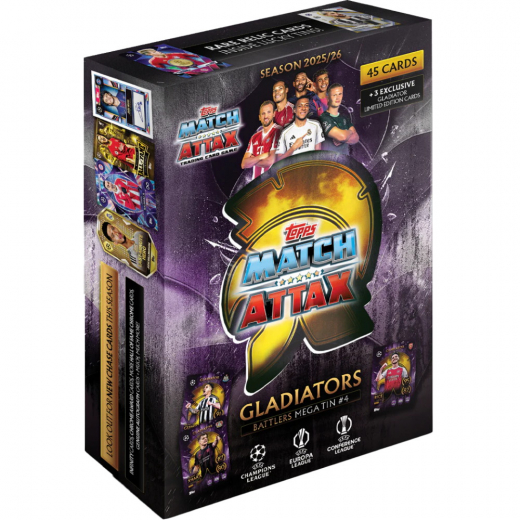 Match Attax UCC Gladiators Battlers Mega Tin #4 2025/26 i gruppen SÄLLSKAPSSPEL / Samlarkort hos Spelexperten (UCLMA25-05-4)