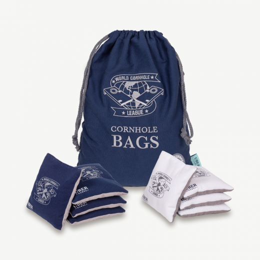 WCL Cornhole Bean Bags Navy & White i gruppen UTOMHUSSPEL / Övriga hos Spelexperten (UG594)