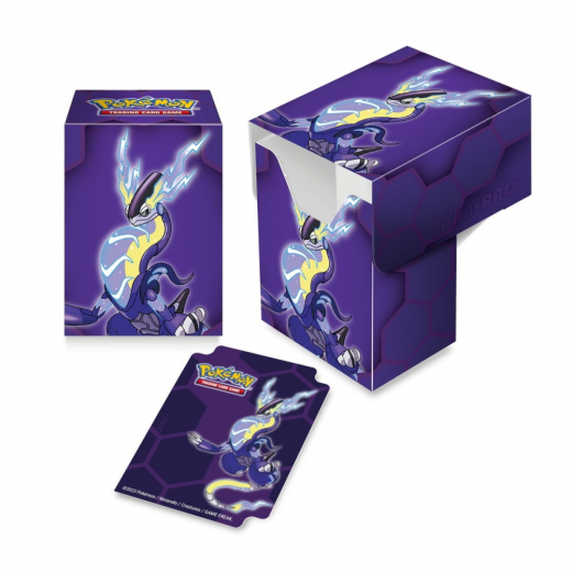 Pokémon TCG: Miraidon Full View Deck Box i gruppen SÄLLSKAPSSPEL / Tillbehör / Förvaring hos Spelexperten (ULT16190)