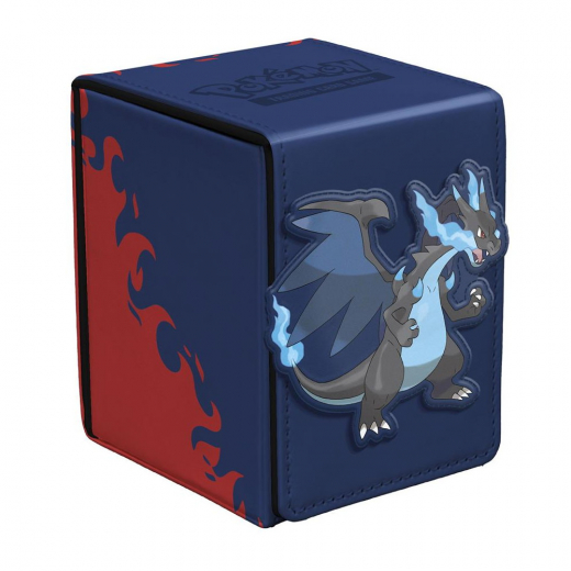 Pokémon TCG: Alcove Flip Deck Box - Mega Charizard X i gruppen SÄLLSKAPSSPEL / Tillbehör / Förvaring hos Spelexperten (ULT16734)