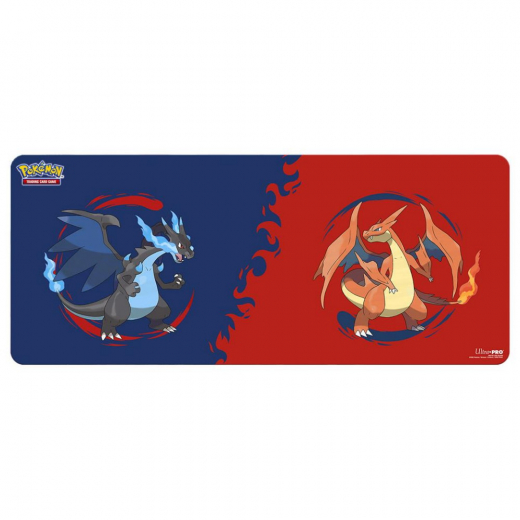 Pokémon TCG: 6ft Playmat - Mega Charizard X & Mega Charizard Y i gruppen SÄLLSKAPSSPEL / Tillbehör / Förvaring hos Spelexperten (ULT16739)