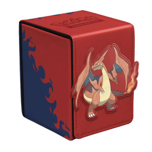 Pokémon TCG: Alcove Flip Deck Box - Mega Charizard Y i gruppen SÄLLSKAPSSPEL / Tillbehör / Förvaring hos Spelexperten (ULT16741)