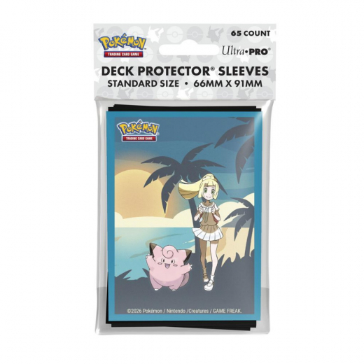 Pokémon TCG: Deck Protector Sleeves - Lillie and Clefairy i gruppen SÄLLSKAPSSPEL / Tillbehör / Sleeves hos Spelexperten (ULT16757)