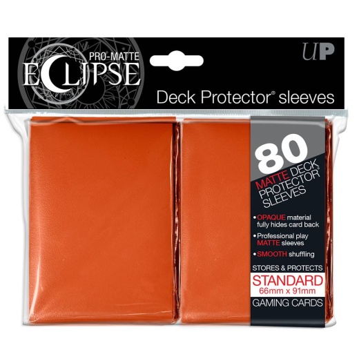 PRO-Matte Eclipse Orange Standard sleeves 80 st (66 x 91 mm) i gruppen  hos Spelexperten (ULT85113)