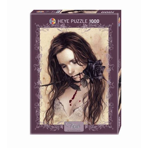 Heye Pussel: Dark Rose by Victoria Frances 1000 bitar i gruppen PUSSEL / 1000 bitar hos Spelexperten (V29430)