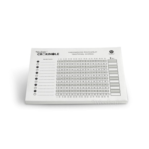 Crokinole - Scoring Sheets (100st) i gruppen SPELBORD / Crokinole hos Spelexperten (WCRO-SCS)