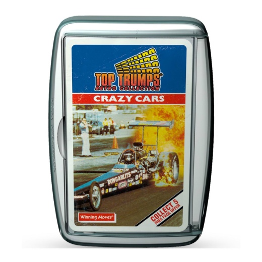 Top Trumps Retro Classics - Crazy Cars i gruppen SÄLLSKAPSSPEL / Kortspel hos Spelexperten (WIN0220)