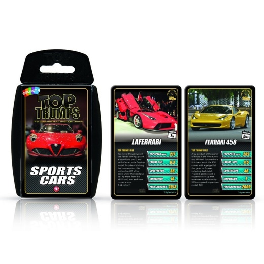 Top Trumps - Sports Cars i gruppen SÄLLSKAPSSPEL / Kortspel hos Spelexperten (WIN2281)