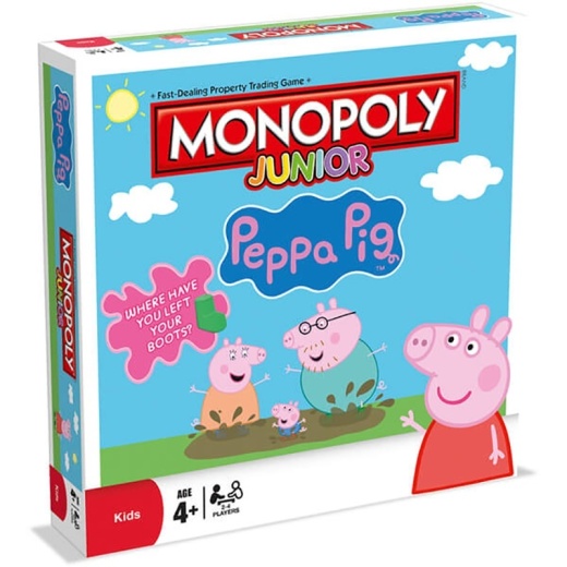 Monopoly Junior - Peppa Pig i gruppen SÄLLSKAPSSPEL / Barnspel hos Spelexperten (WIN2518)