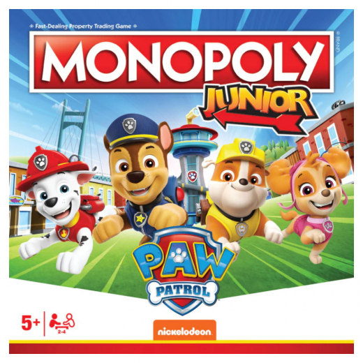 Monopoly Junior - Paw Patrol (Eng) i gruppen SÄLLSKAPSSPEL / Barnspel hos Spelexperten (WM04163-EN)