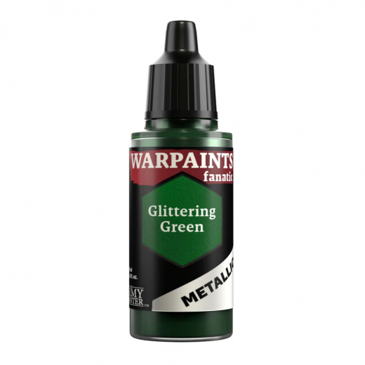 Army Painter: Warpaints Fanatic Metallic - Glittering Green i gruppen SÄLLSKAPSSPEL / Tillbehör / Övriga hos Spelexperten (WP3197)