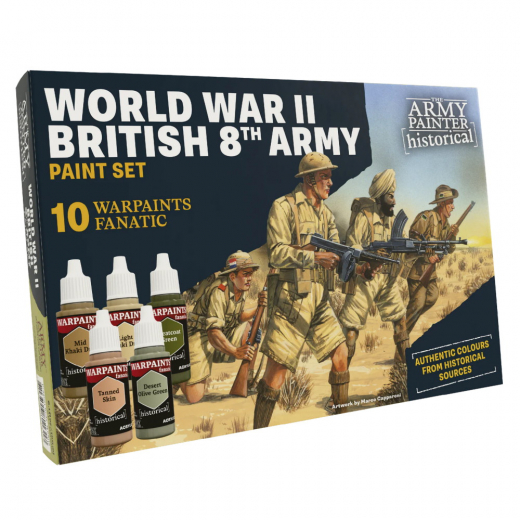 Army Painter: Historical - World War II British 8th Army Paint Set i gruppen SÄLLSKAPSSPEL / Tillbehör / Övriga hos Spelexperten (WP8113)