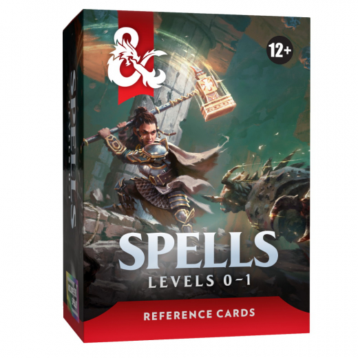 Dungeons & Dragons: Spells Levels 0-1 - Reference Cards i gruppen SÄLLSKAPSSPEL / Rollspel / Dungeons & Dragons hos Spelexperten (WTCD6036)