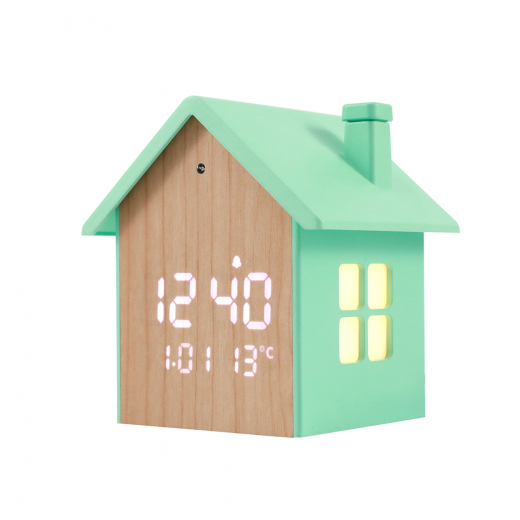 iTotal House Alarm Clock - Pastel Green i gruppen LEKSAKER / Inredning hos Spelexperten (XL2994)