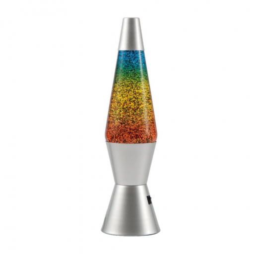 iTotal Lava Lamp - Silver/Rainbowglitter i gruppen LEKSAKER / Inredning / Lampor / Lava-lampor hos Spelexperten (XL3340)