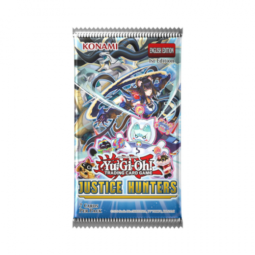 Yu-Gi-Oh! TCG: Justice Hunters Booster Pack i gruppen SÄLLSKAPSSPEL / Kortspel hos Spelexperten (YGO-JUHU-BOS)