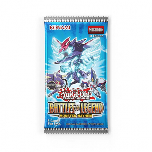 Yu-Gi-Oh! TCG: Battles of Legend - Monster Mayhem Booster Pack i gruppen SÄLLSKAPSSPEL / Kortspel hos Spelexperten (YGO-MOMA-BOS)
