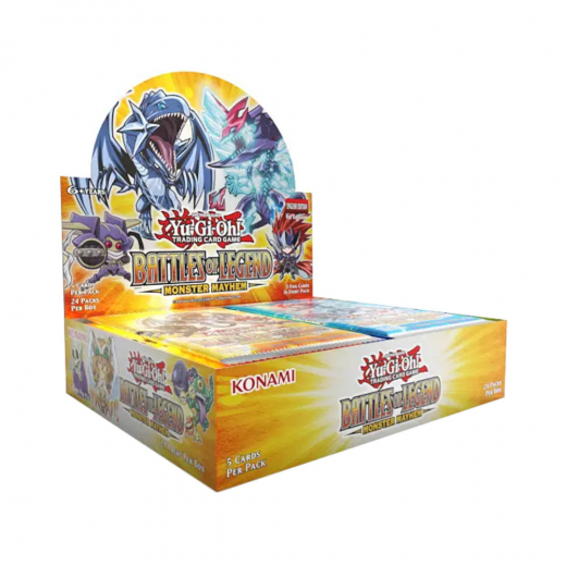 Yu-Gi-Oh! TCG: Battles of Legend - Monster Mayhem Booster Display i gruppen SÄLLSKAPSSPEL / Kortspel hos Spelexperten (YGO-MOMA-DIS)