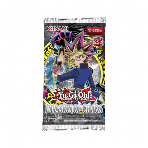 Yu-Gi-Oh! TCG: 25th Anniversary Edition - Invasion of Chaos Booster Pack i gruppen SÄLLSKAPSSPEL / Kortspel hos Spelexperten (YGO653-6-BOS)