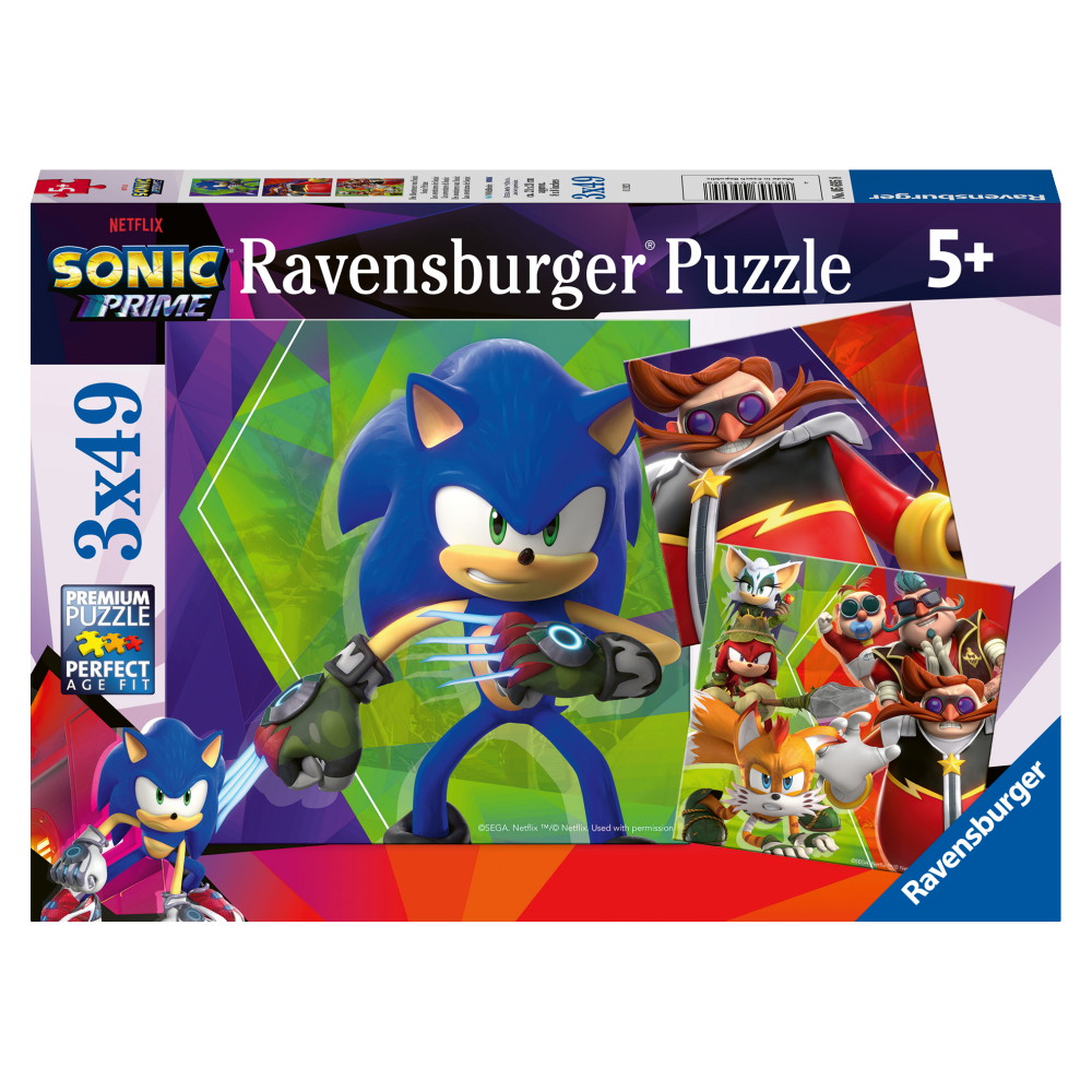 Ravensburger Pussel: Sonic Prime 3x49 Bitar