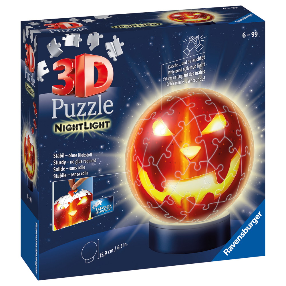 Ravensburger 3D Pussel - Pumpa med nattlampa 72 bitar
